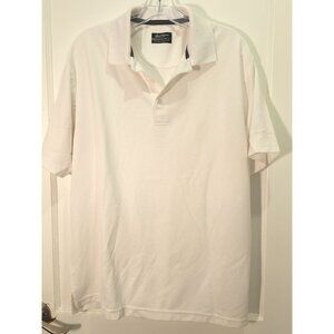 Ben Hogan Performance Polo Shirt L/XL White Short Sleeve Ribbed Texture